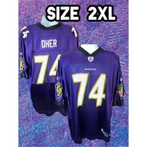 VINTAGE Michael Oher Baltimore Ravens Reebok Jersey 2XL